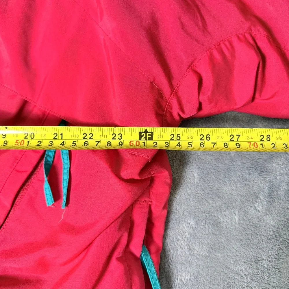 Vintage Columbia Sportswear Mens XL Red Radial Sleeve Nylon Windbreaker *Stains